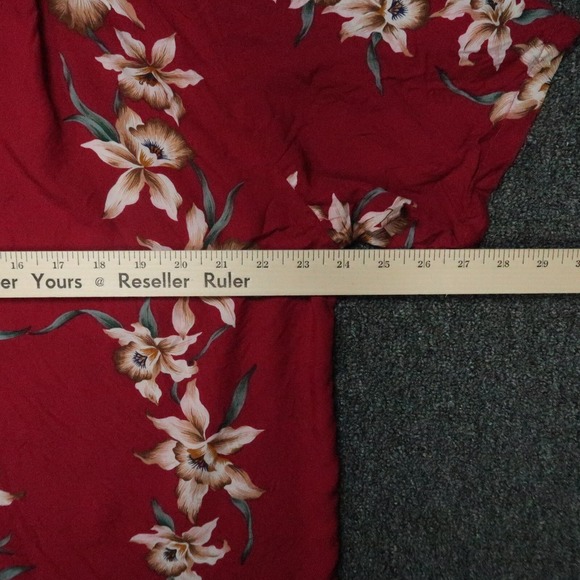 Paradise Found Shirt Mens‎ Large Red Floral Relaxed Magnum PI - Picture 5 of 7